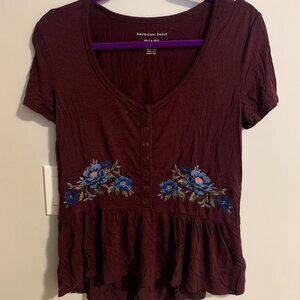 American Eagle Peplum Top
